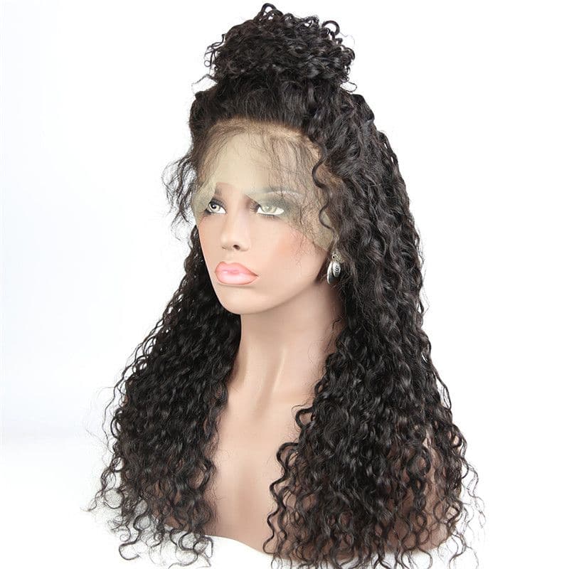 Perruque frontale en dentelle HD 360° ondulée pré-épilée BWF-4