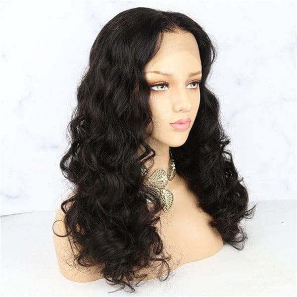 Perruque frontale en dentelle transparente HD ondulée/bouclée 13x6 BCBB07