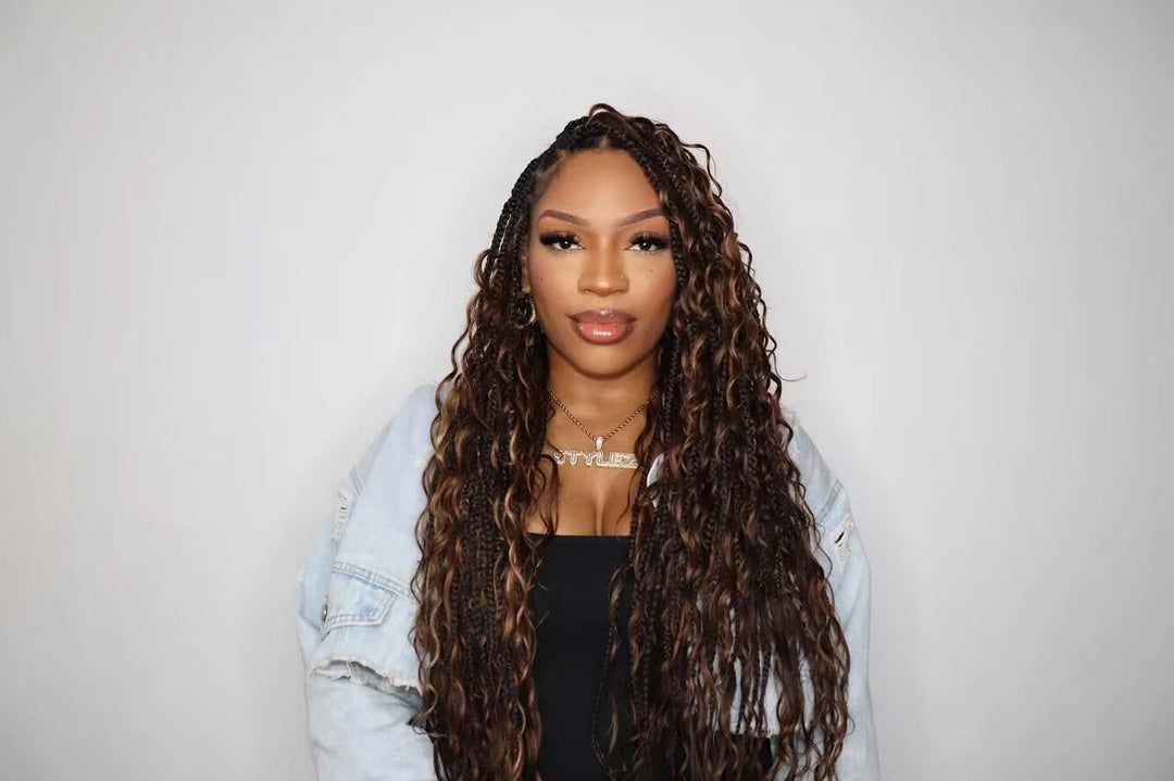 4/27/30 Crochet Human Hair: Brown-Blonde Blend, Curl Patterns, and Skin-Tone Matching Eayonhair