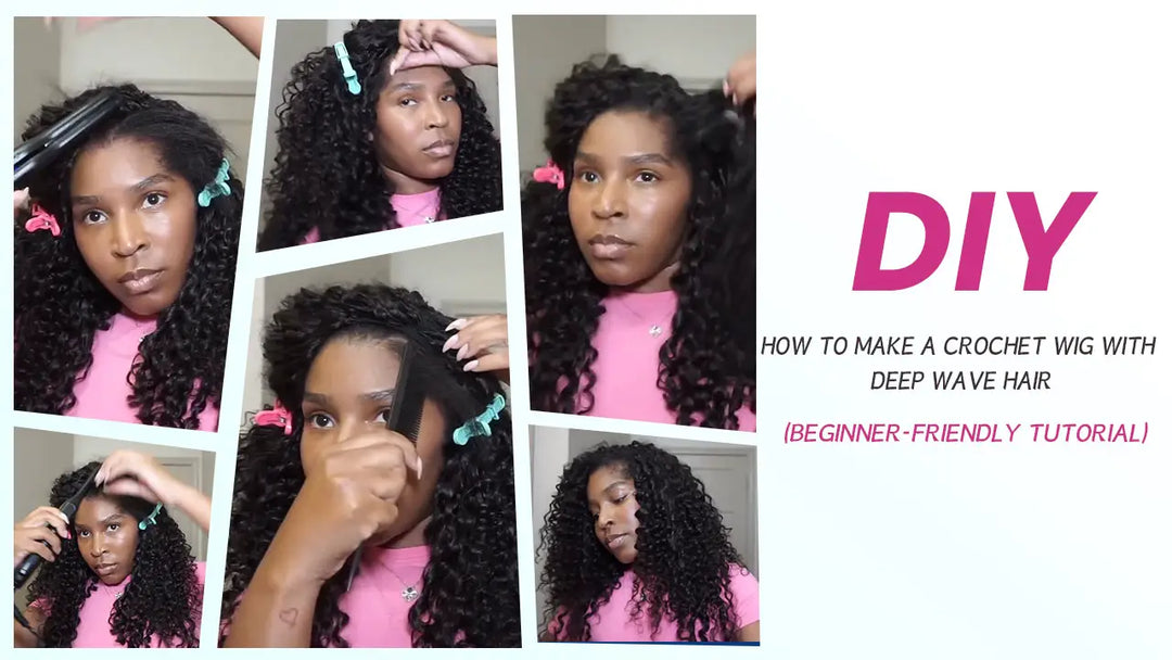 How to Make a Crochet Wig with Deep Wave Hair (Beginner-Friendly Tutorial)