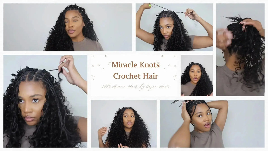 Miracle Knots Crochet Hair | 100% Human Hair by Eayon Hair