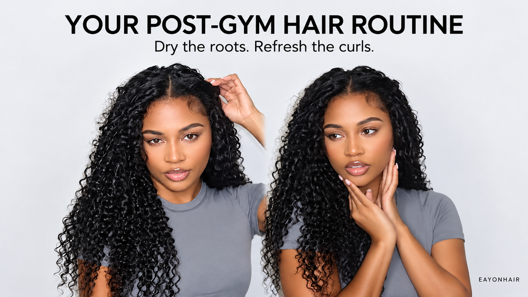 Water Wave hairstyle portraits with the title Your Post-Gym Hair Routine