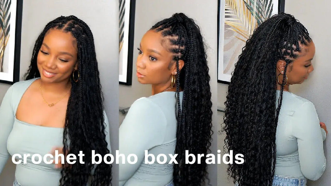 Boho Box Braids| Crochet Hair| Tutorial & Review Eayonhair