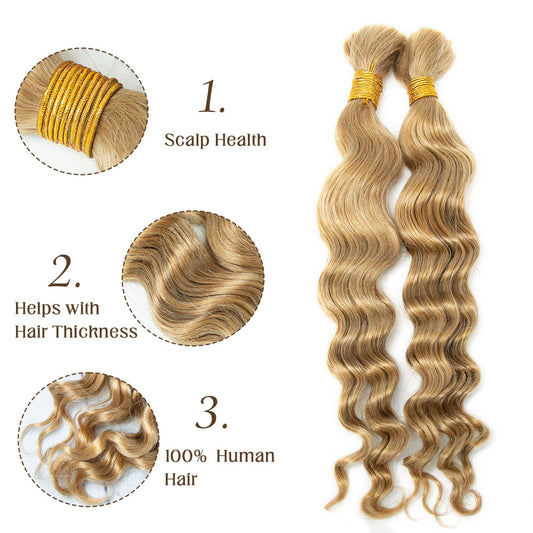 Bulk Human Hair For Braiding #27 Loose Wave