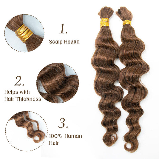 Bulk Human Hair For Braiding #30 Loose Wave