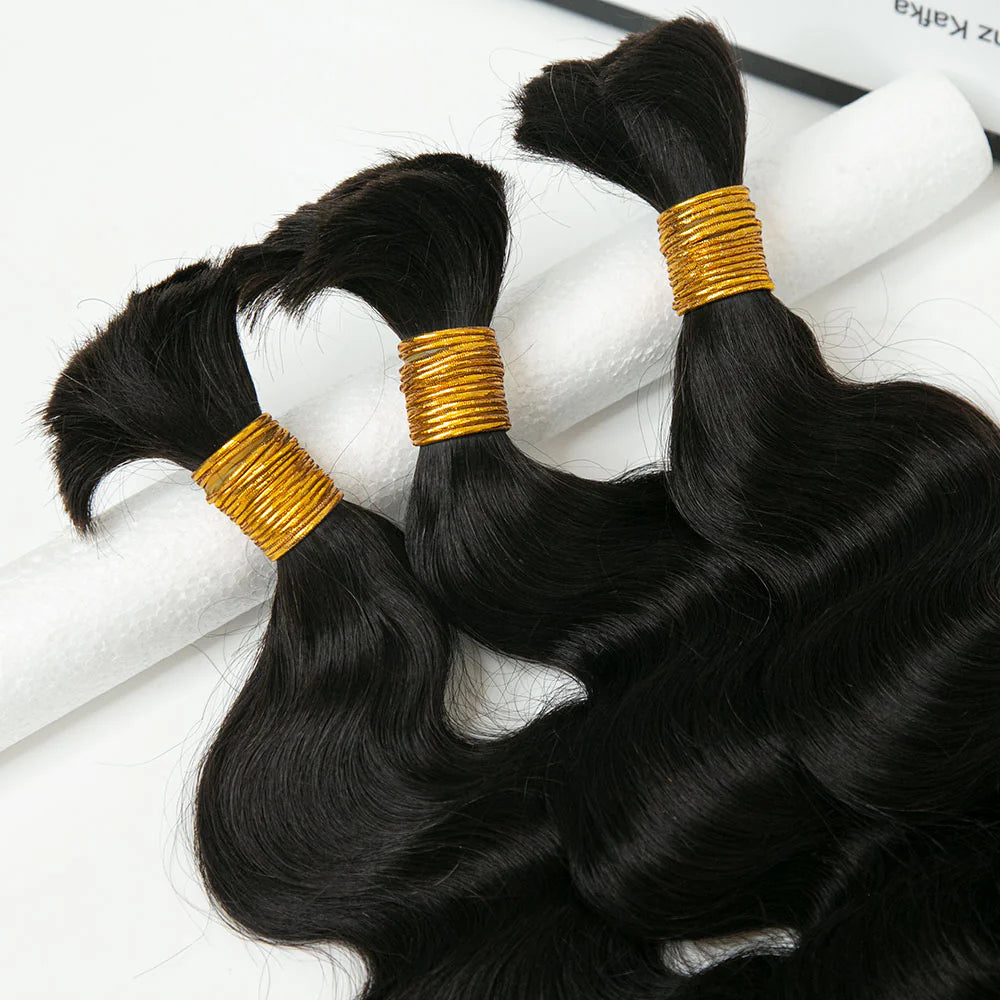 100% human braiding hair body wave