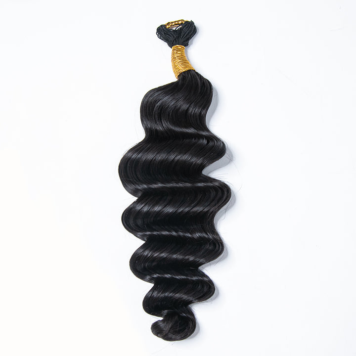 100% human crochet hair extensions deep wave
