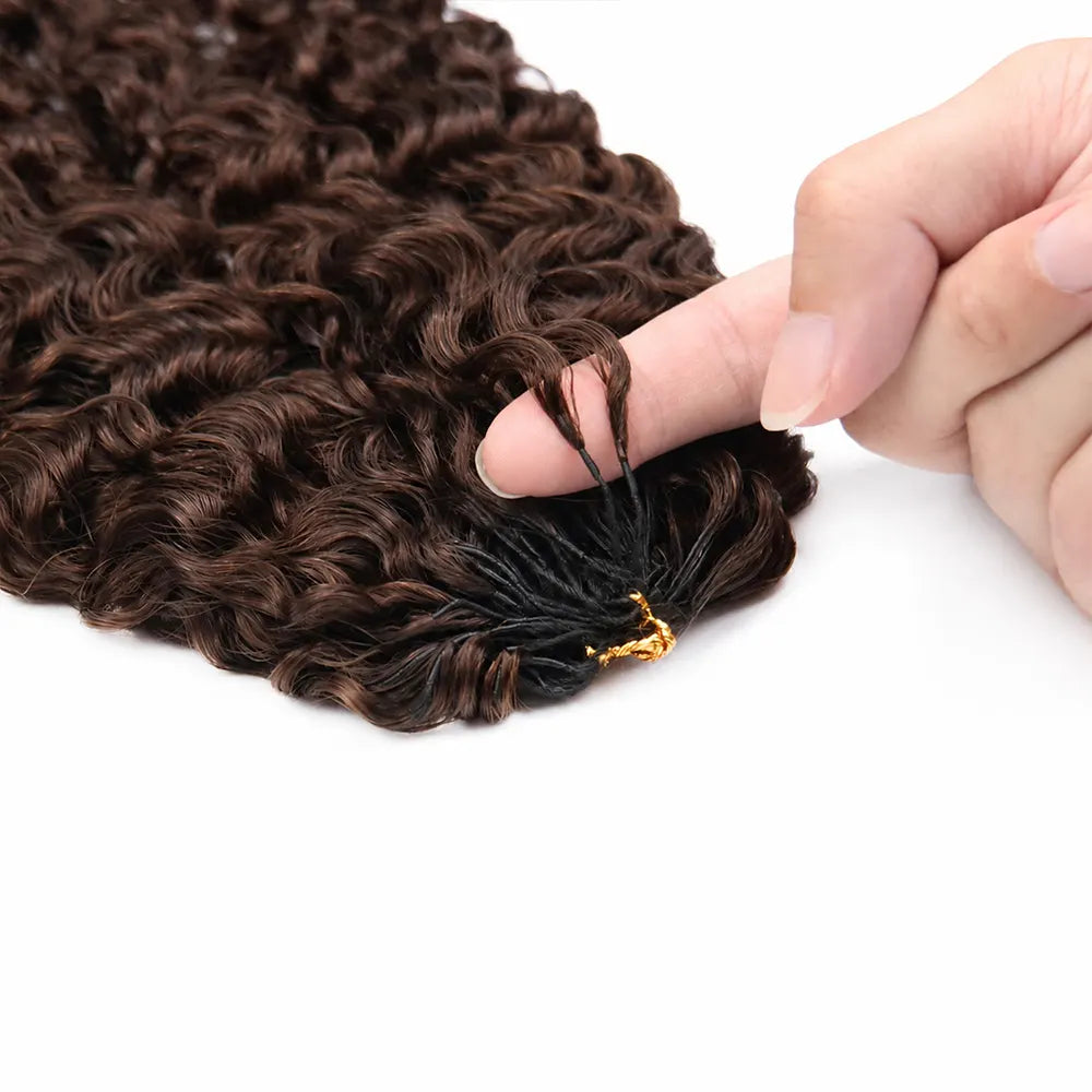 18_Inch_Water_Curly_4_Color_Human_Hair_Crochet_Braids_1
