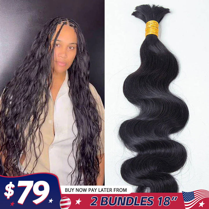 Body Wave Bulk Human Hair For Braiding