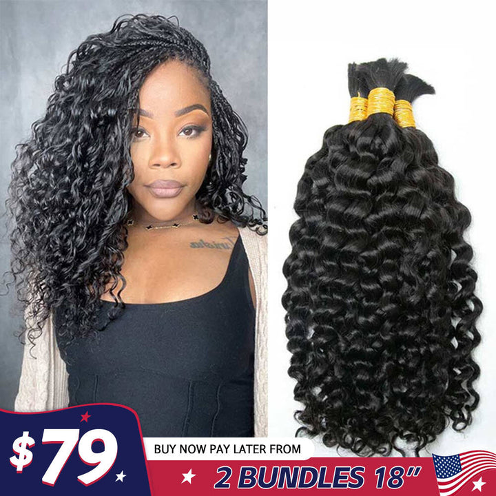 Bulk Human Hair For Braiding Water Wave