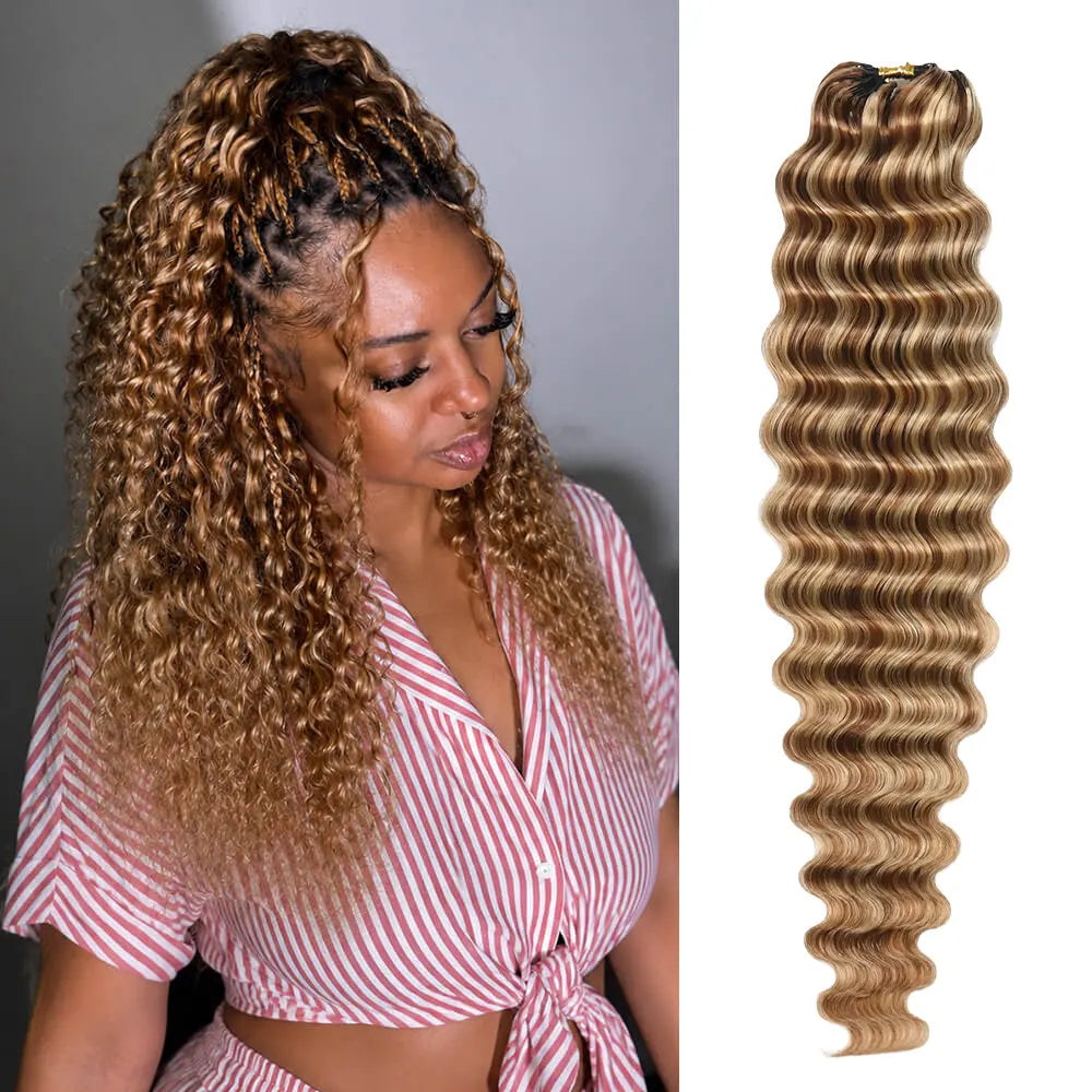 27/30/613 Blonde Deep Wave Crochet Human Hair4