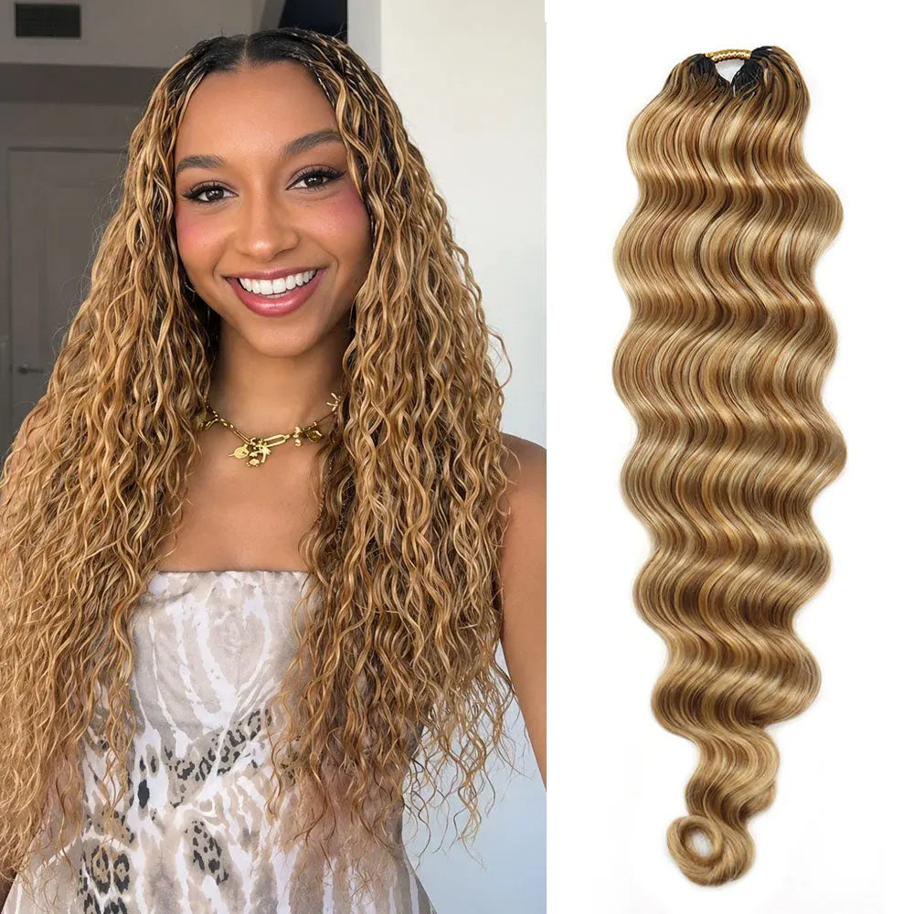 27/30/613 Blonde Loose Deep Wave Crochet Human Hair2