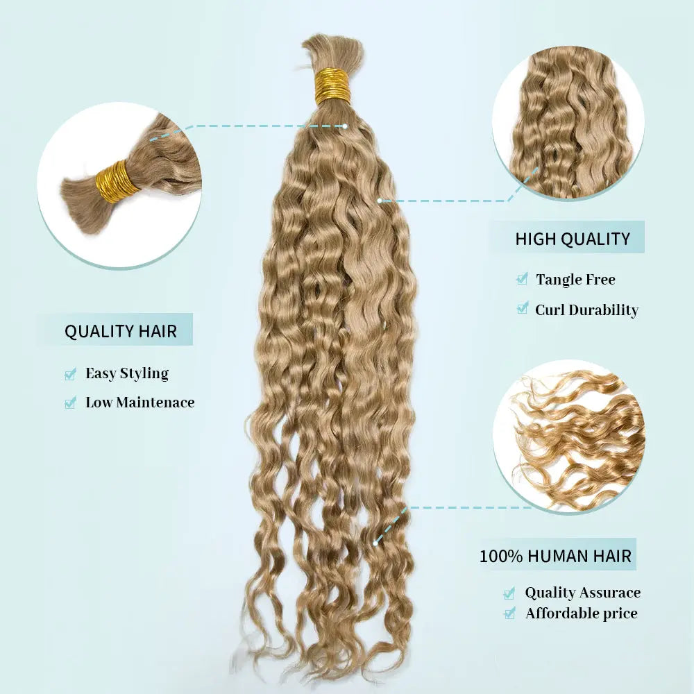 27_Honey_Blonde_Deep_Wave_Double_Drawn_Human_Hair_For_Braiding