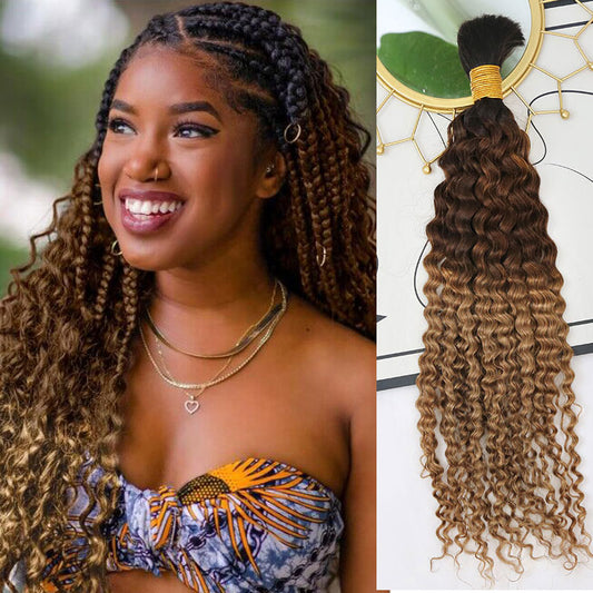 Ombre brown boho box braids