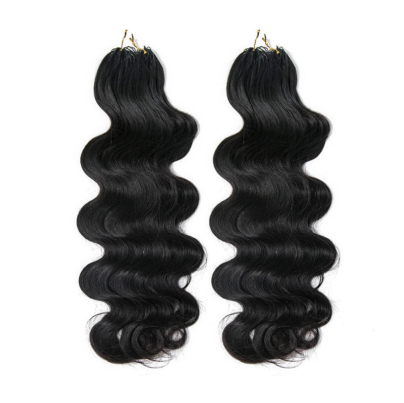 2 packs body wave crochet hair