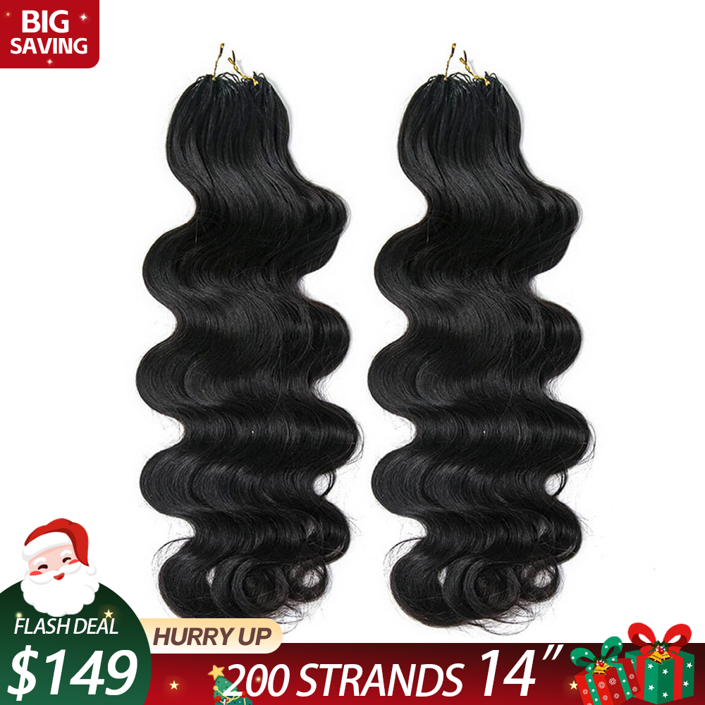 2 packs body wave crochet hair
