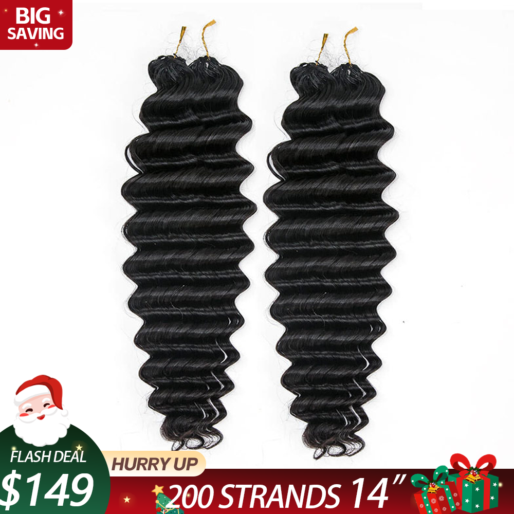 2 packs deep wave crochet hair
