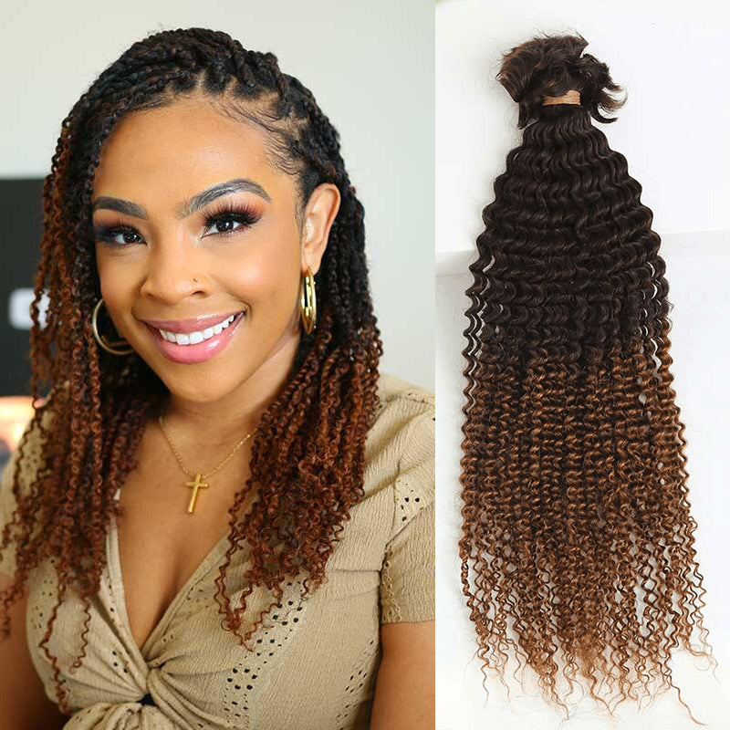 T2/30 color curly boho knotless braids