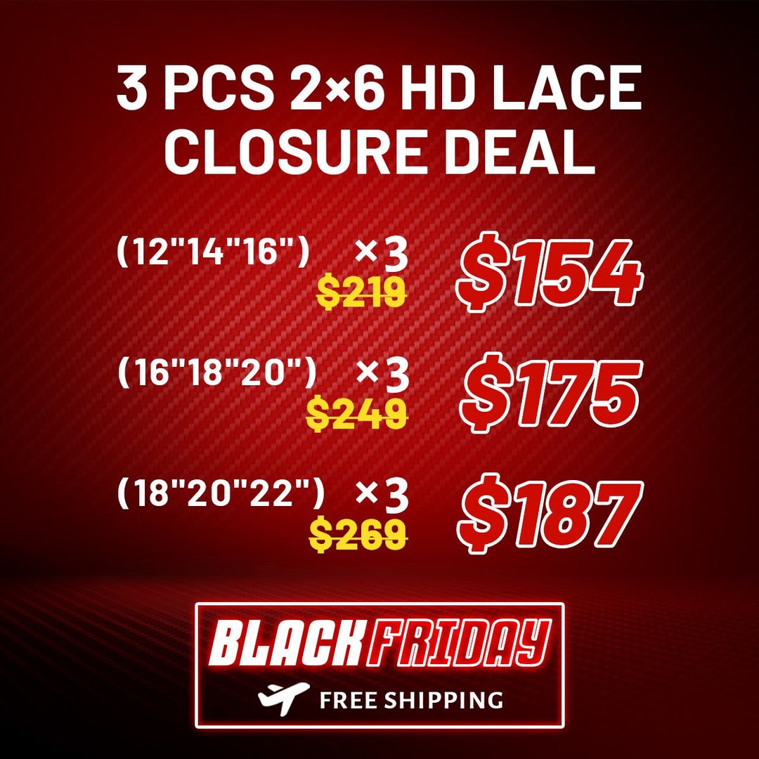 3 pcs 2*6 HD LACE CLOSURE DEAL