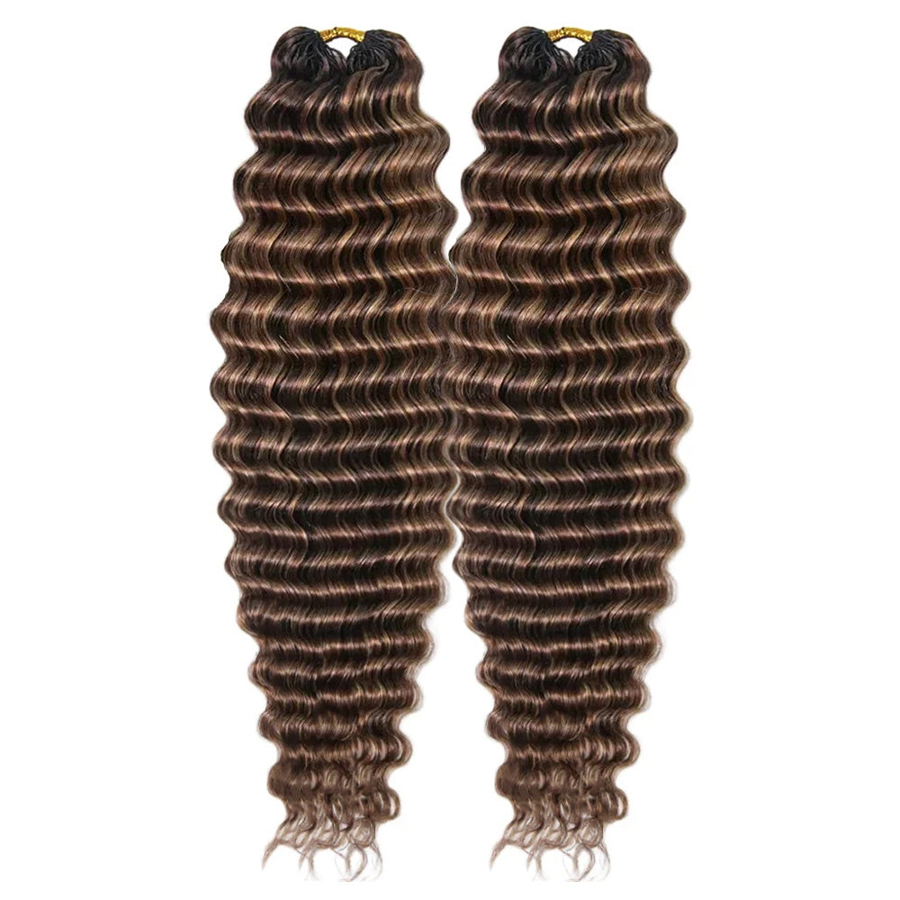 4/27/30 deep wave crochet weave human hair

