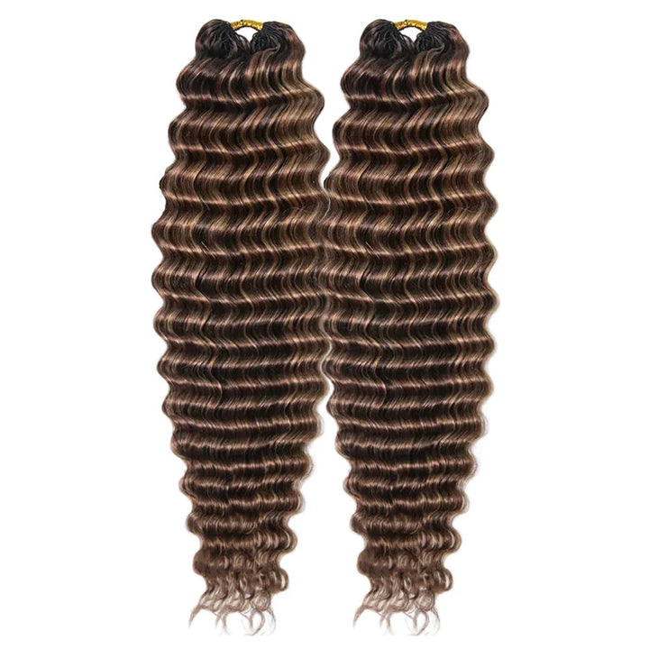 4/27/30 deep wave crochet weave human hair

