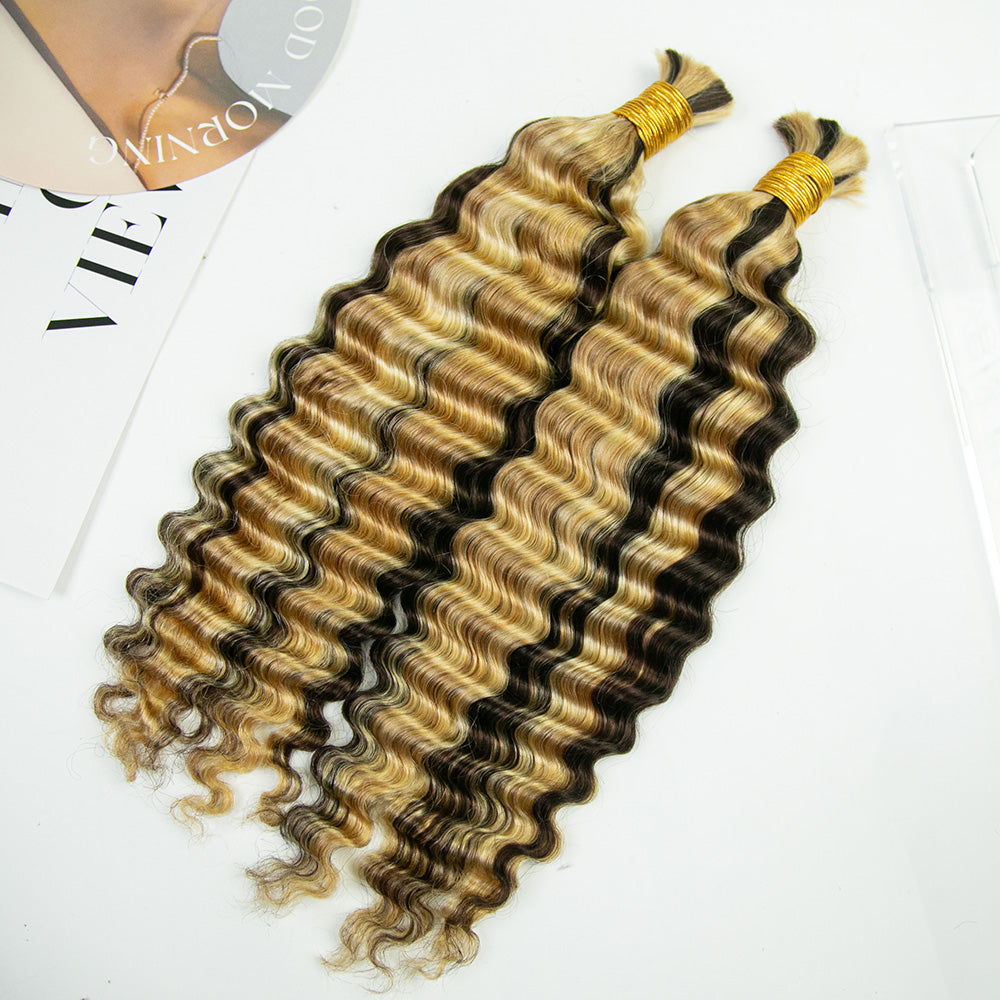  #4/27/613 deep wave bulk human hair extensions
