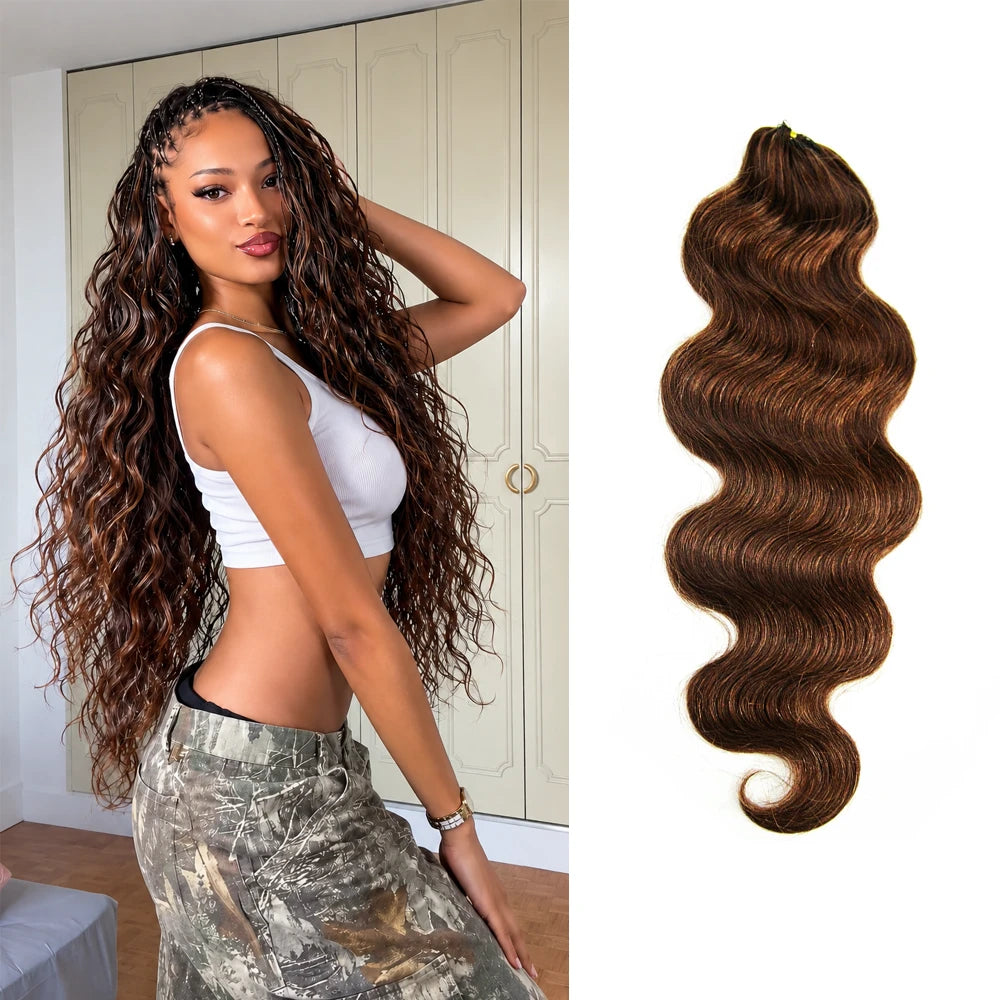 4_Brown_feather_crochet_human_hair_BW