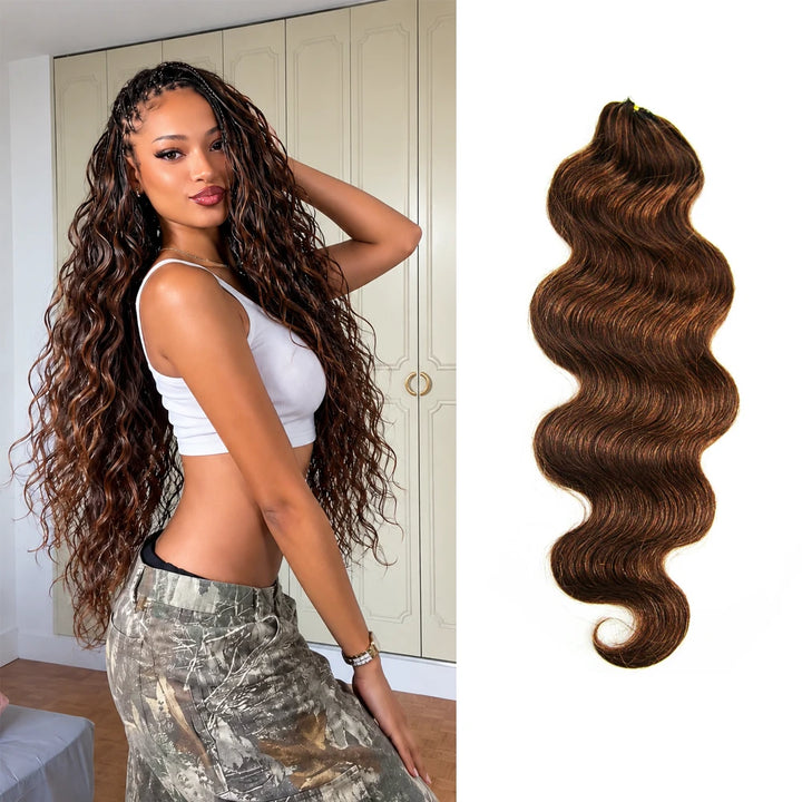 4_Brown_feather_crochet_human_hair_BW