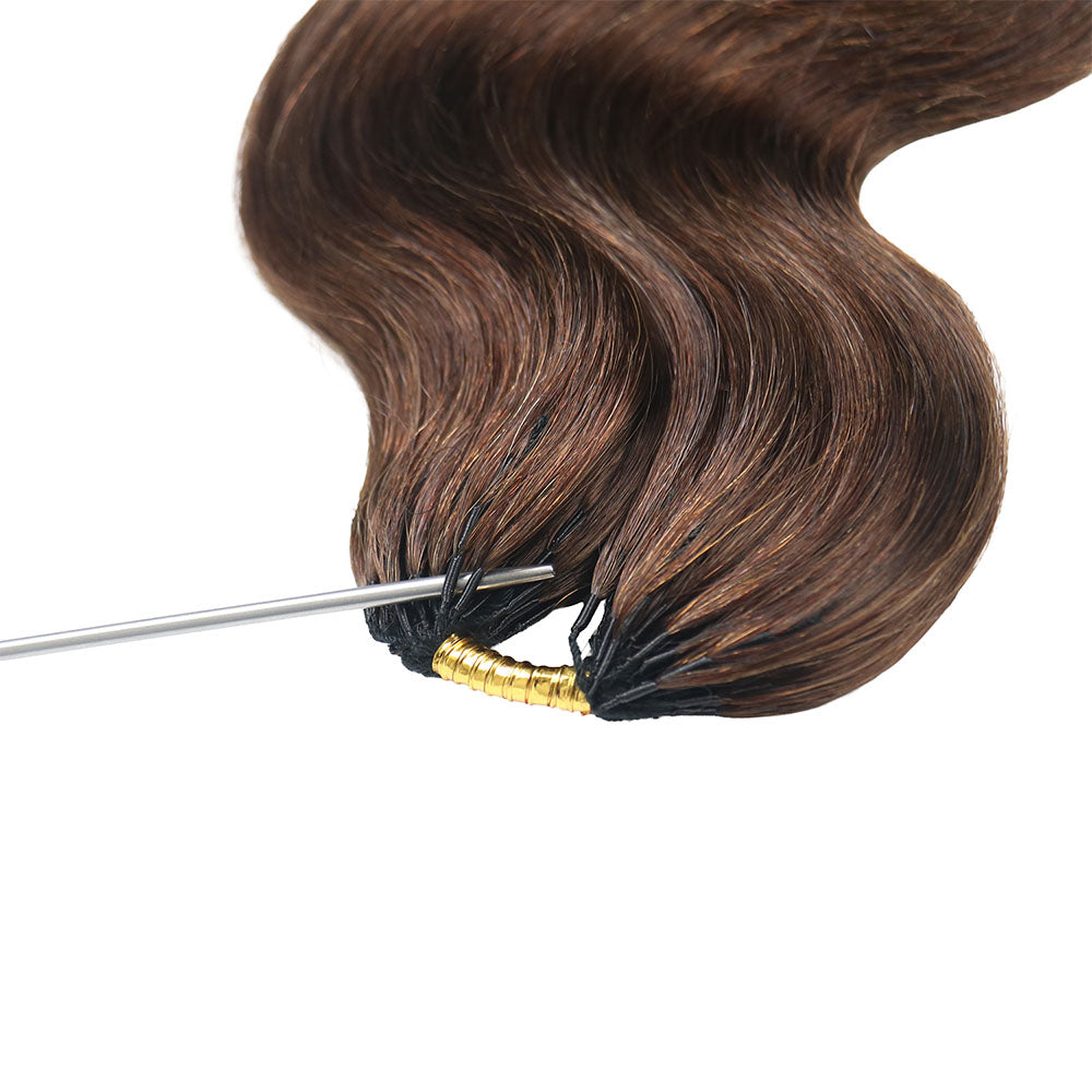#4 dark brown human hair body wave crochet weave extensions