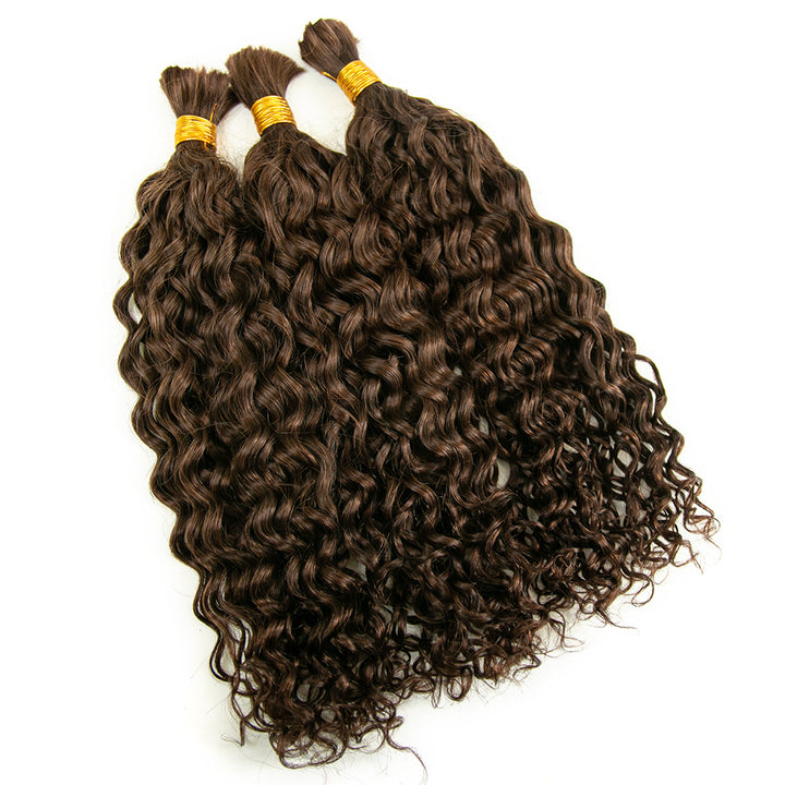 #4 medium brown bulk bundles human hair​