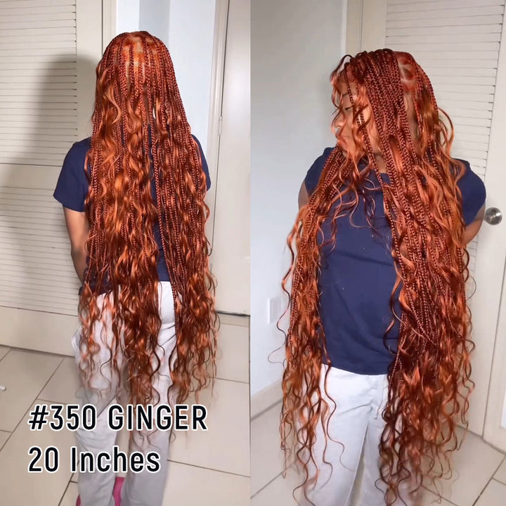 Bulk Human Hair For Braiding #350 Ginger Body Wave