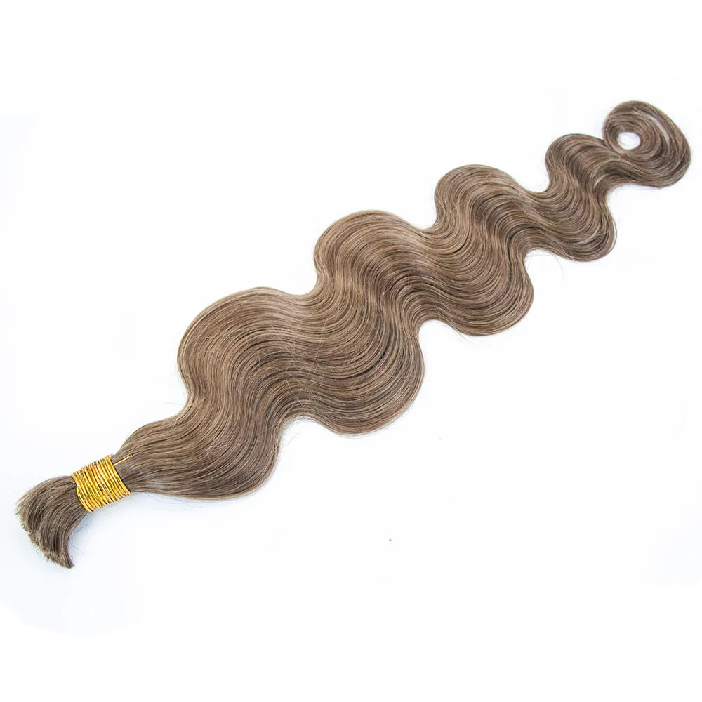  #8 Body Wave human hair bulk braiding hair​