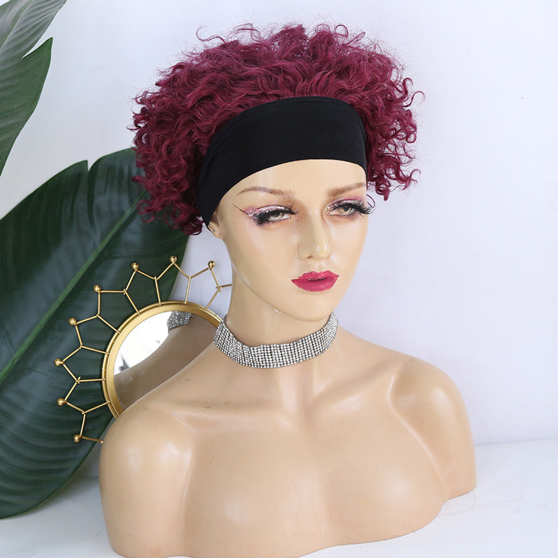 #99j Pixie human hair headband wigs