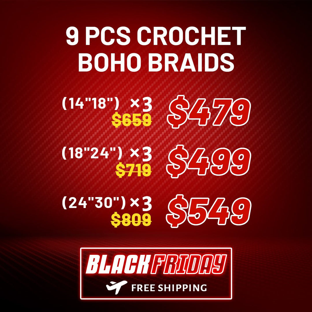 9 PCS CROCHET BOHO BRAIDS