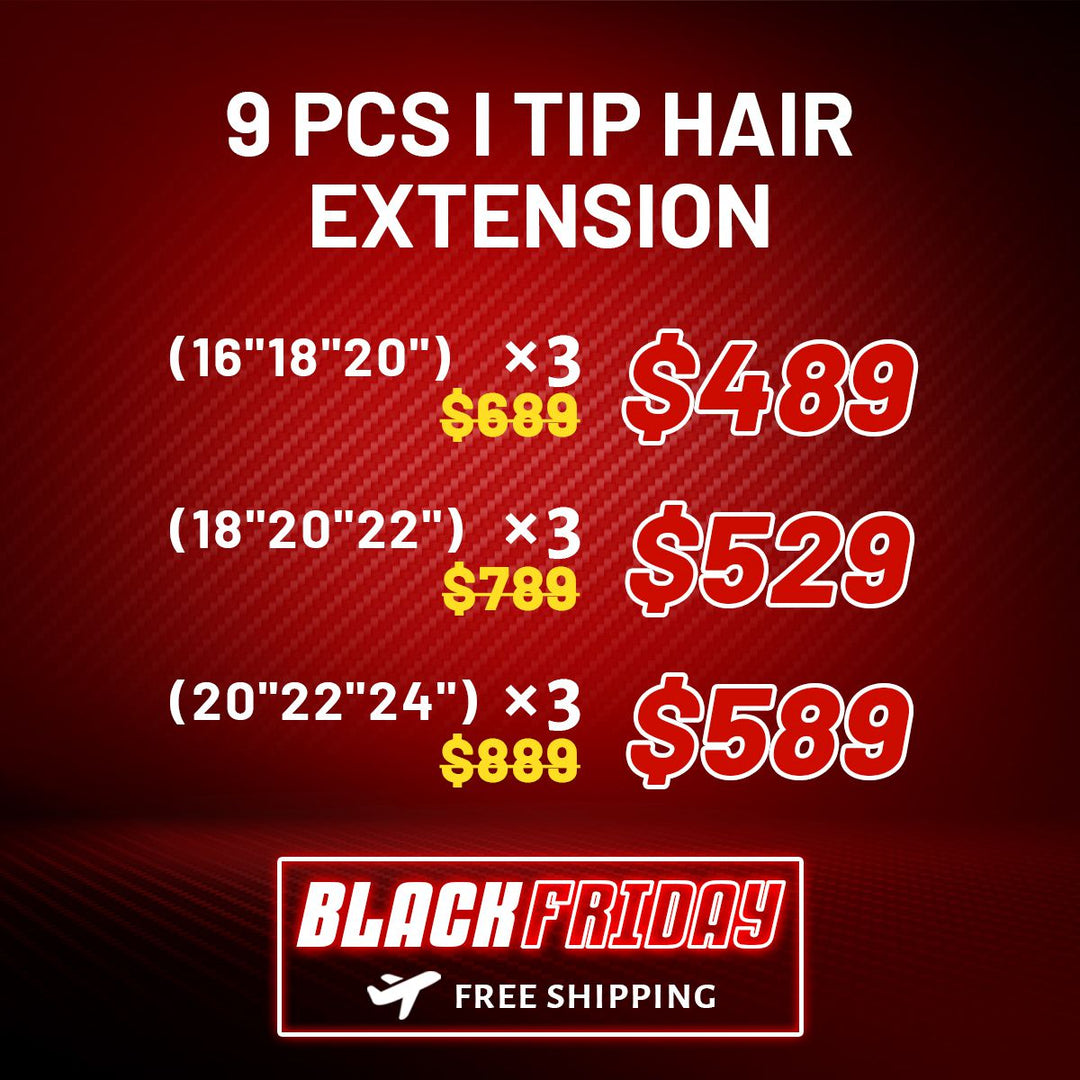 9 pcs I tip hair extension
