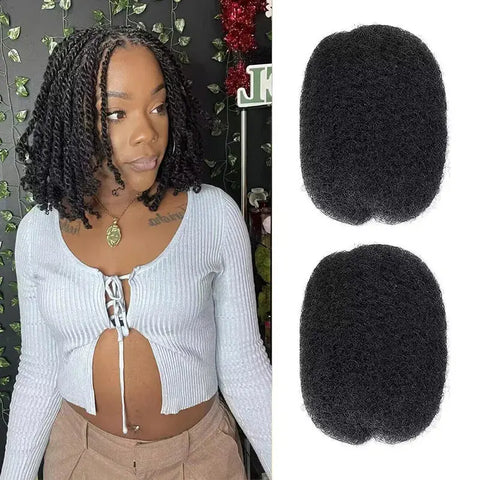 EAYON Afro Kinky Bulk 100% Human Hair Natural Black  display picture 1