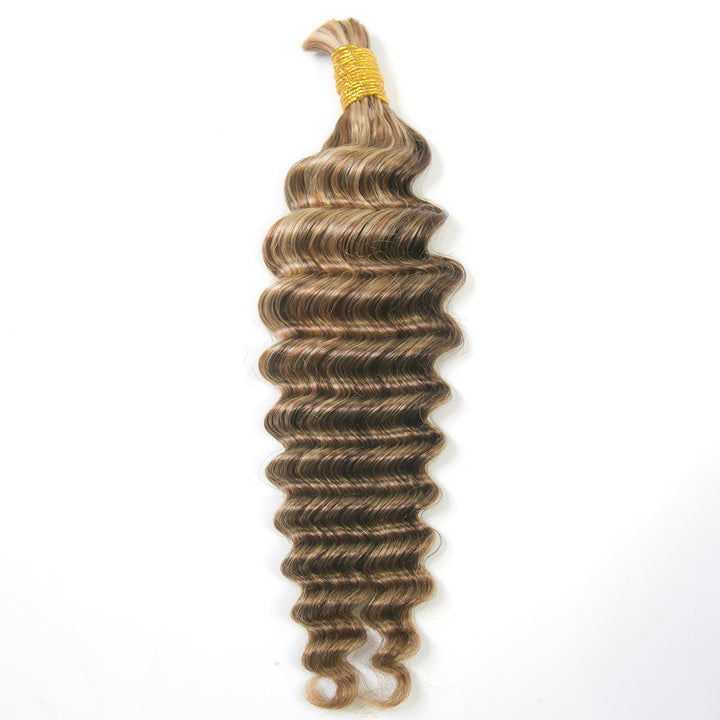 Blend #4/27/30/613 Deep Wave Boho Human Hair For Braiding5
