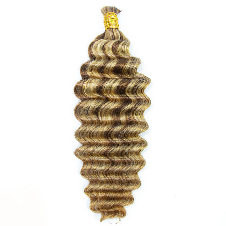 Bulk Human Hair For Braiding 27/30/613# Deep Wave