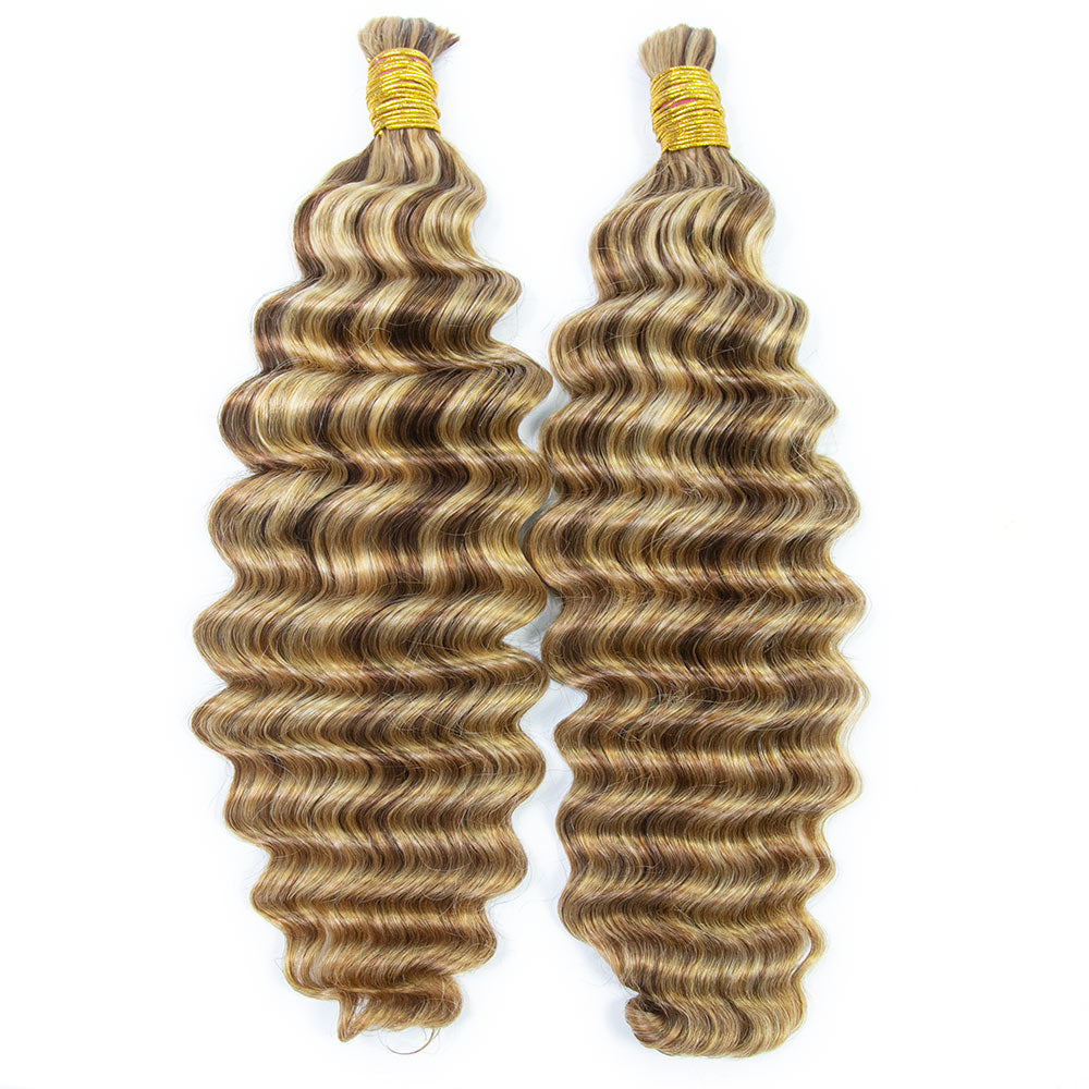 Bulk Human Hair For Braiding 27/30/613# Deep Wave6