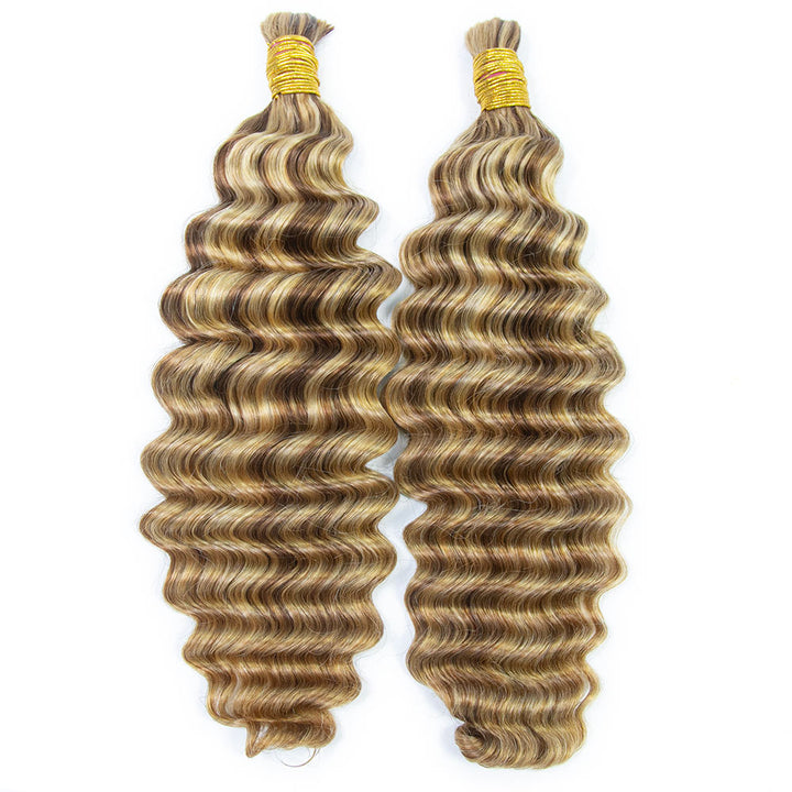Bulk Human Hair For Braiding 27/30/613# Deep Wave6