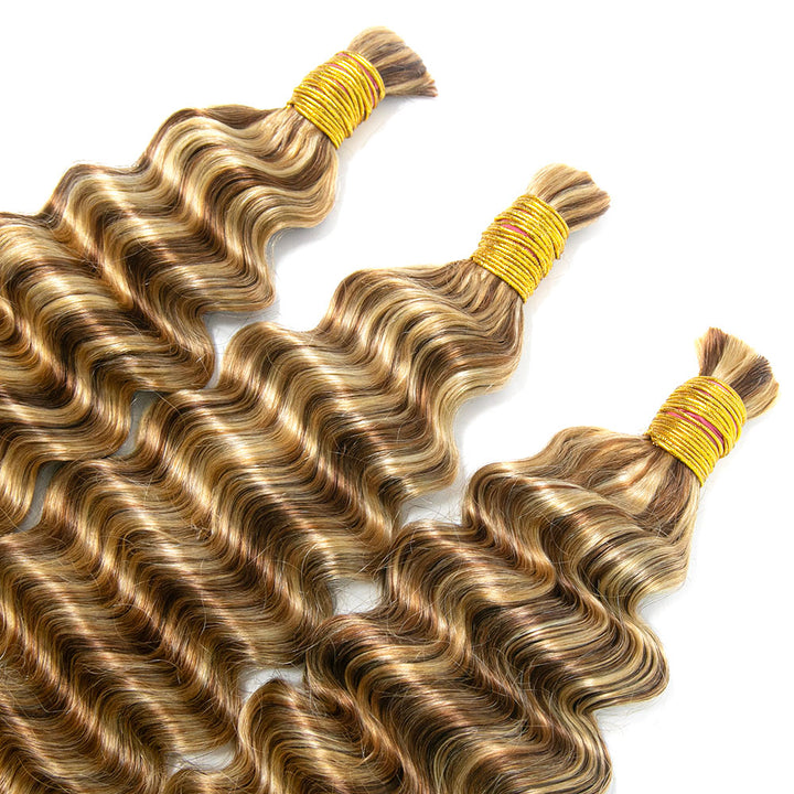 Bulk Human Hair For Braiding 27/30/613# Deep Wave Eayon