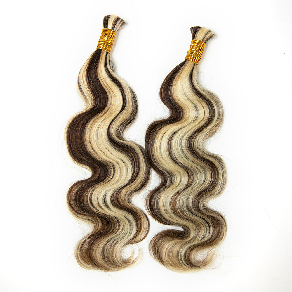 Bulk Human Hair For Braiding Blend #4/27/613 Body Wave