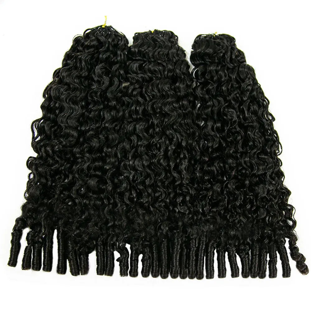 Burmese curly crochet hair with human hair