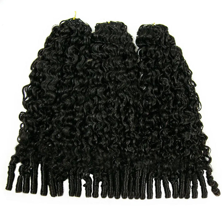 Burmese curly crochet hair with human hair