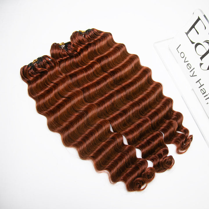Copper deep wave crochet hair 2-pack