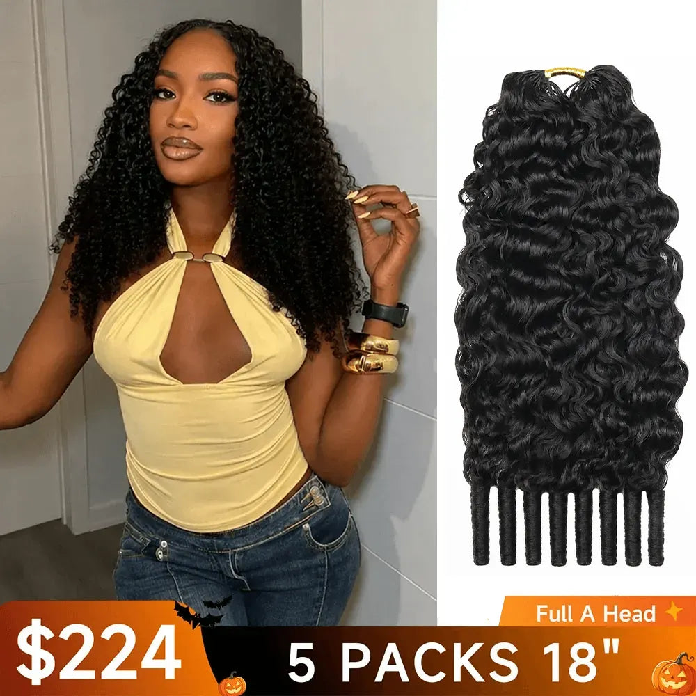 Customer Favorite Water Burmese Curly Crochet Human Hair7
