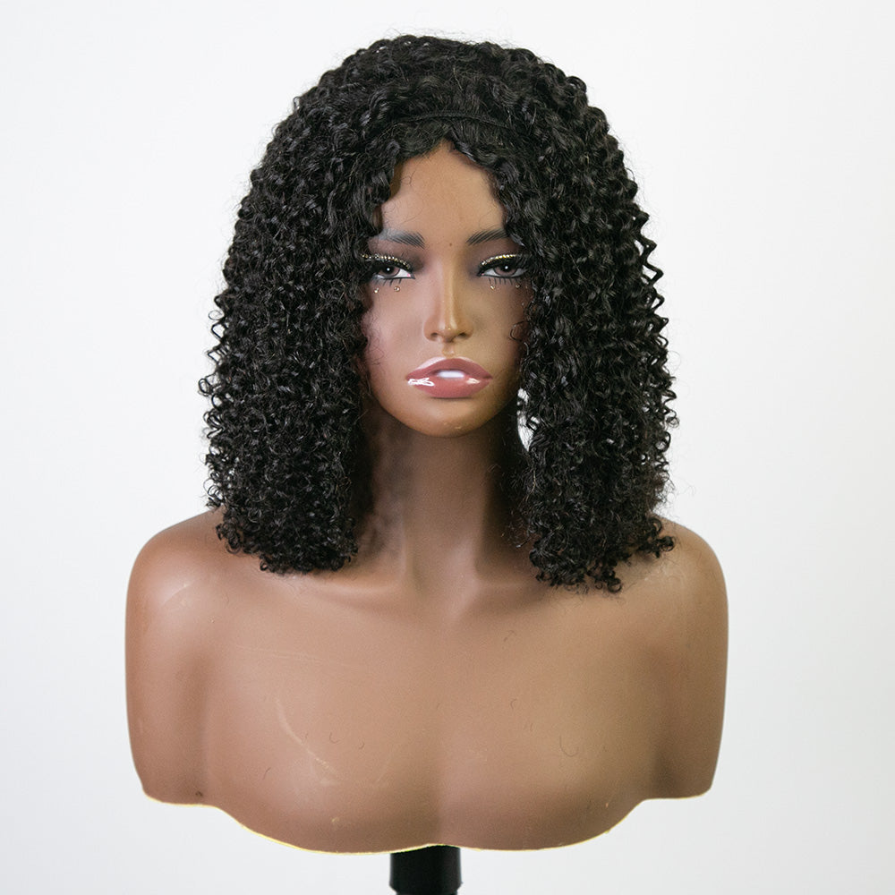 Deep Curly 3/4 Half_wig