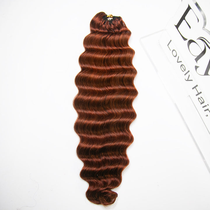 Deep Wave Lightweight Copper Color Crochet Human Hair