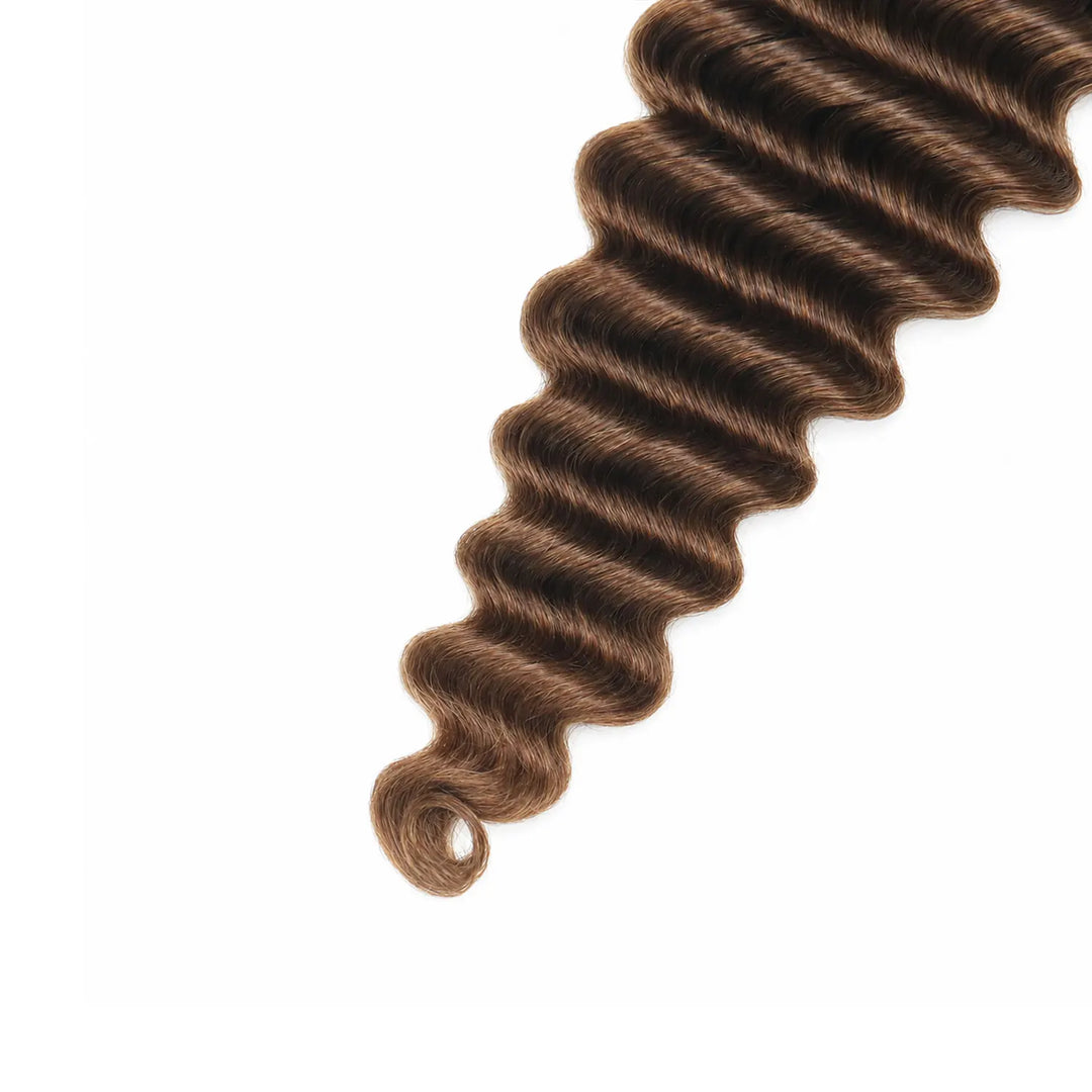 Deep wave crochet braids human hair extensions T1B/4