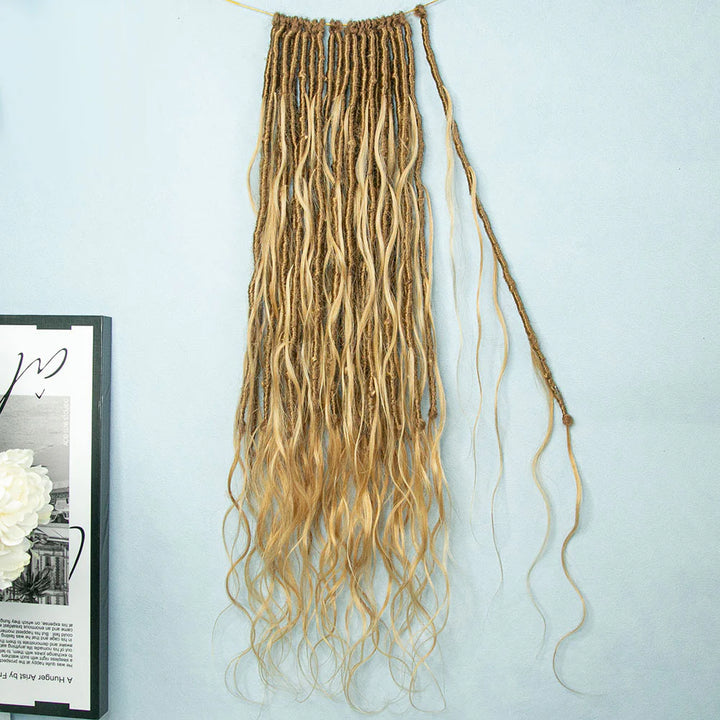 EAYON #27 Color Pre-looped Crochet Boho Locs With Body Wave Hair Curls